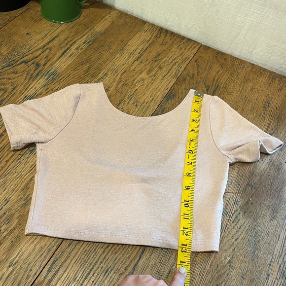 Pink Ribbed Crop Top – Wilfred free  (XS) - Picture 5 of 6